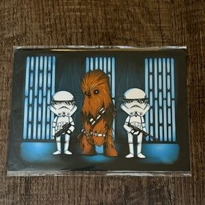 Disney WonderGround What a Wookie Stormtrooper Chewbacca Postcard Star Wars
